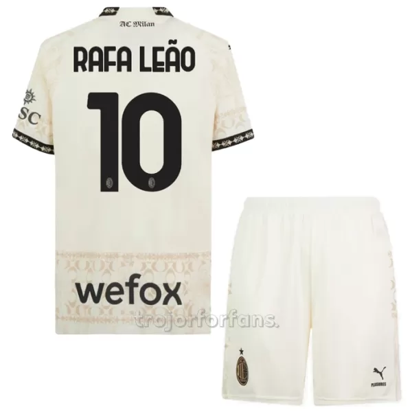 AC Milan Rafael Leão 10 Fjärdetröja Barn 2023/24 Vit