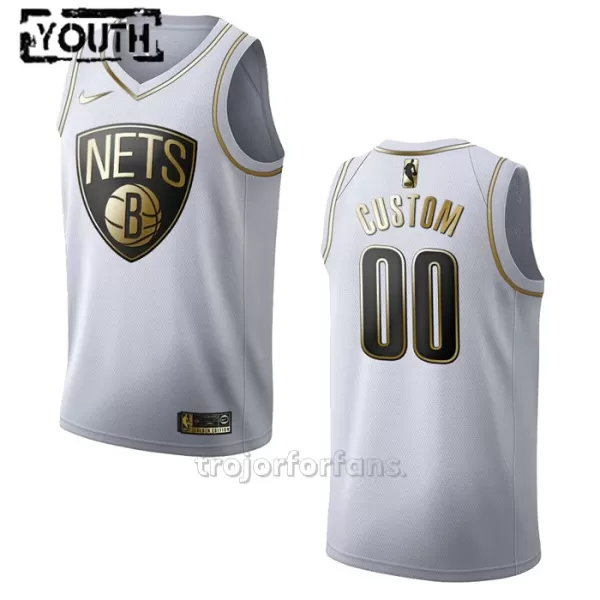 Brooklyn Nets Baskettröja Golden Edition Swingman Barn Vit