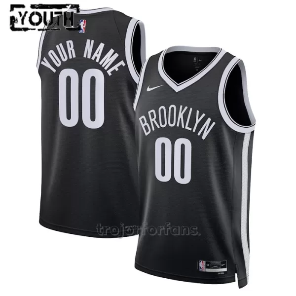 Brooklyn Nets Baskettröja Icon Edition Swingman 2023/24 Barn Svart