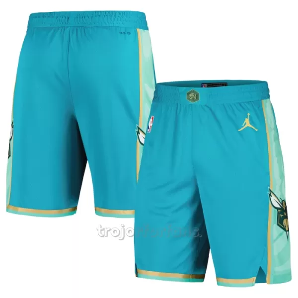 Charlotte Hornets Shorts City Edition Swingman Teal