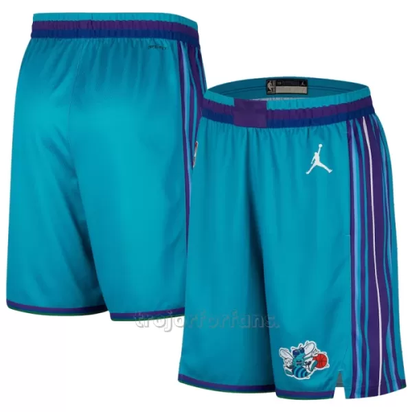 Charlotte Hornets Shorts Classic Edition Swingman Teal