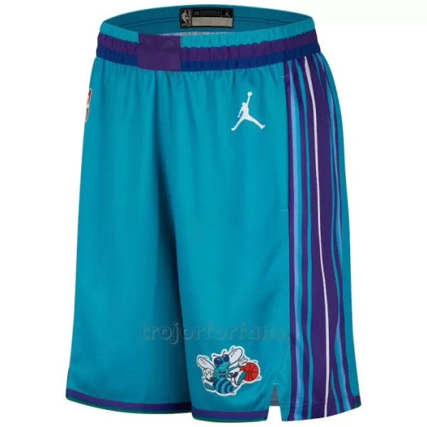 Charlotte Hornets Shorts Classic Edition Swingman Teal