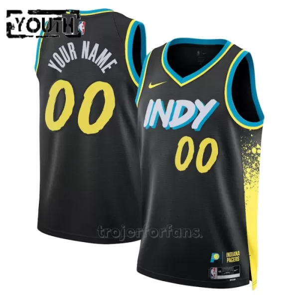 Indiana Pacers Baskettröja City Edition Swingman 2023/24 Barn Svart