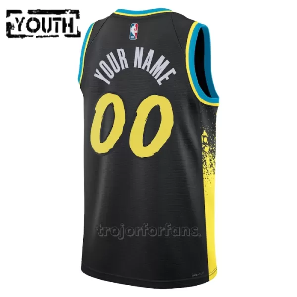 Indiana Pacers Baskettröja City Edition Swingman 2023/24 Barn Svart