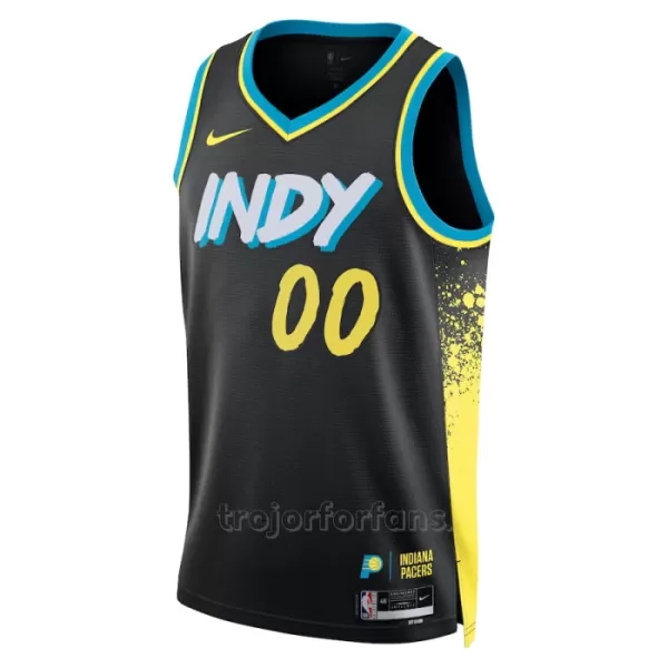 Indiana Pacers Baskettröja City Edition Swingman 2023/24 Svart