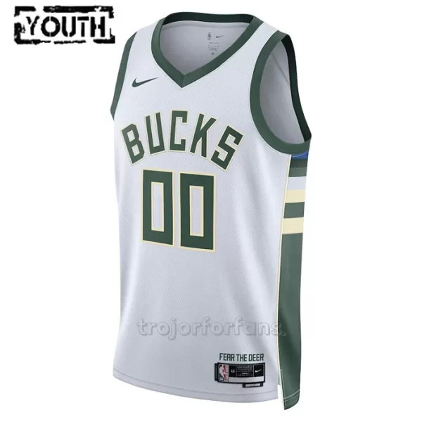 Milwaukee Bucks Baskettröja Association Edition Swingman 2023/24 Barn Vit