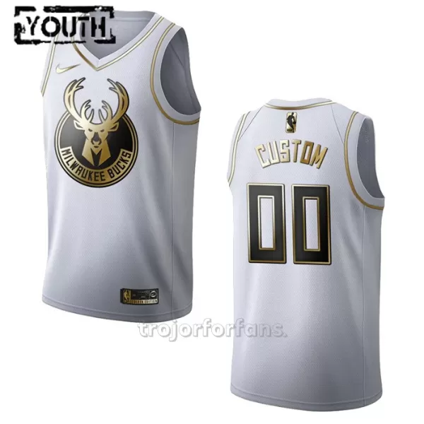 Milwaukee Bucks Baskettröja Golden Edition Swingman Barn Vit