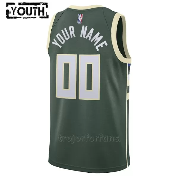 Milwaukee Bucks Baskettröja Icon Edition Swingman 2023/24 Barn Grön