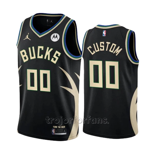 Milwaukee Bucks Baskettröja Statement Edition Swingman 2023/24 Svart