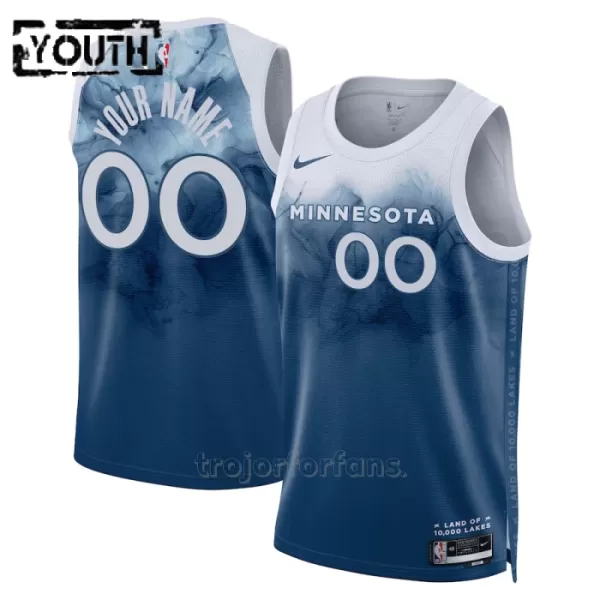 Minnesota Timberwolves Baskettröja City Edition Swingman 2023/24 Barn Blå