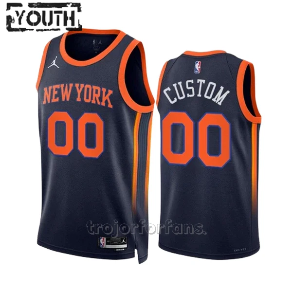 New York Knicks Baskettröja Statement Edition Swingman 2023/24 Barn Navy