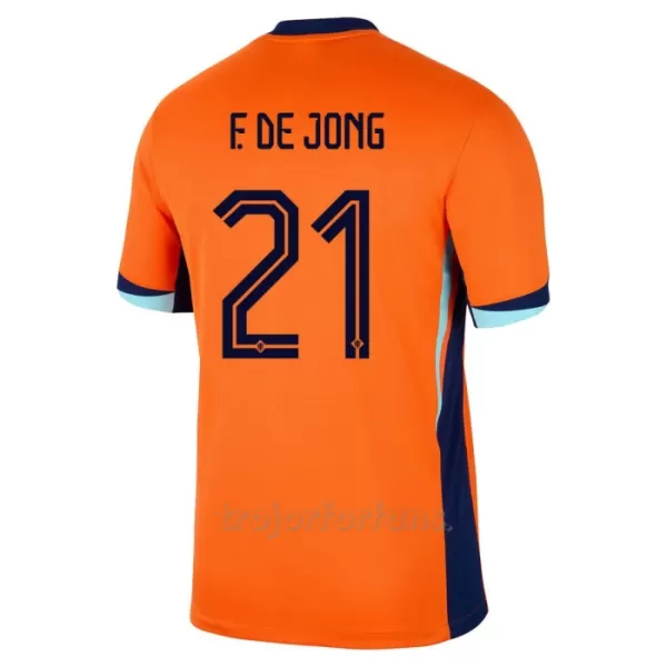 Holland Frenkie de Jong 21 Hemmatröja Barn EM 2024