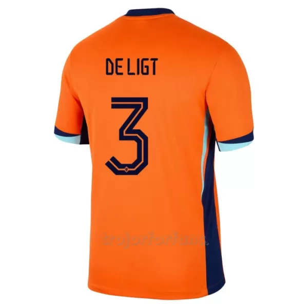 Holland Matthijs de Ligt 3 Hemmatröja Barn EM 2024