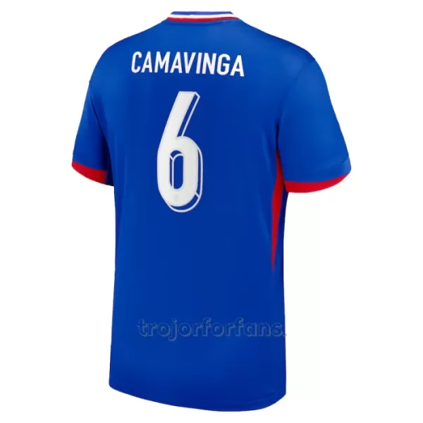 Frankrike Eduardo Camavinga 6 Hemmatröja EM 2024