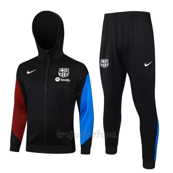 FC Barcelona Träningsjacka Hoodie-dräkt Barn 2024/25 Svart