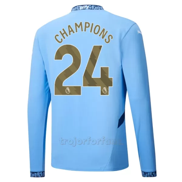 Manchester City Champions 24 Hemmatröja 2024/25 Långärmad