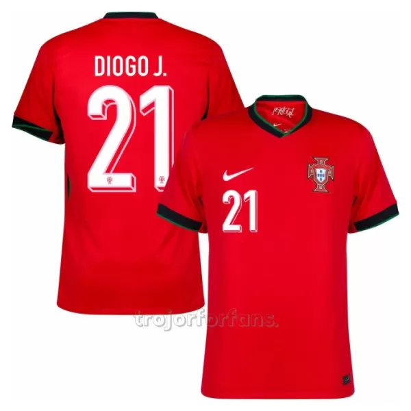 Portugal Diogo Jota 21 Hemmatröja EM 2024