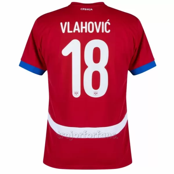 Serbien Dušan Vlahovic 18 Hemmatröja EM 2024