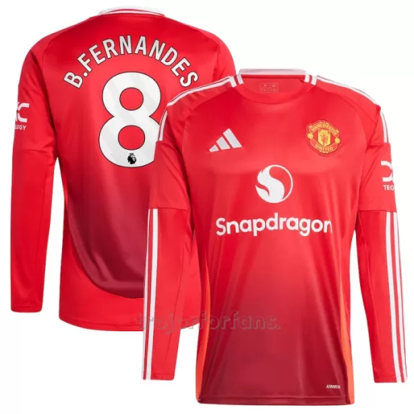 Manchester United Bruno Fernandes 8 Hemmatröja 2024/25 Långärmad